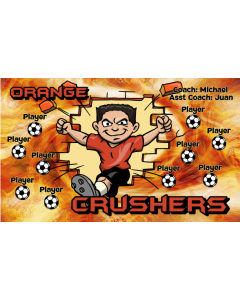 Orange Crushers Soccer 13oz Vinyl Team Banner DIY Live Designer