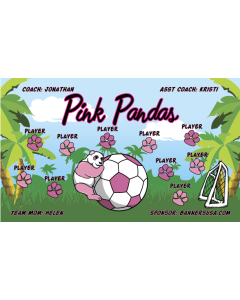 Pink Pandas Soccer 13oz Vinyl Team Banner DIY Live Designer