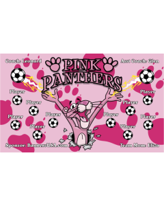 Pink Panthers Soccer 13oz Vinyl Team Banner DIY Live Designer