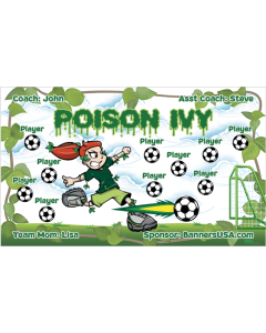 Poison Ivy Soccer 13oz Vinyl Team Banner DIY Live Designer