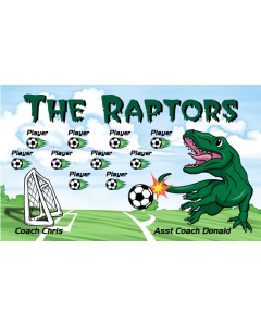 Raptors Soccer 13oz Vinyl Team Banner DIY Live Designer