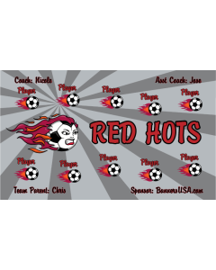 Red Hots Soccer 13oz Vinyl Team Banner DIY Live Designer