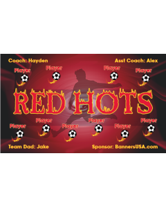 Red Hots Soccer 13oz Vinyl Team Banner DIY Live Designer