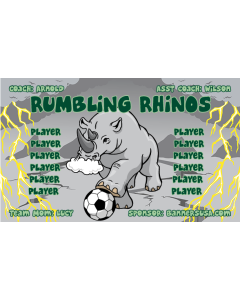 Rumbling Rhinos Soccer 13oz Vinyl Team Banner DIY Live Designer