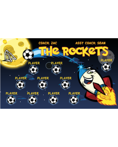 Rockets Soccer 13oz Vinyl Team Banner DIY Live Designer