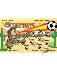 Scorpions Soccer 13oz Vinyl Team Banner DIY Live Designer