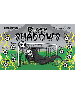 Black Shadows Soccer 13oz Vinyl Team Banner DIY Live Designer