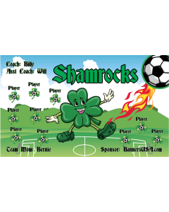 Shamrocks Soccer 13oz Vinyl Team Banner DIY Live Designer