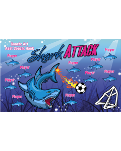 Shark Attack Soccer 13oz Vinyl Team Banner DIY Live Designer