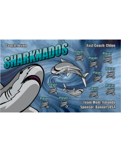 Sharknados Soccer 13oz Vinyl Team Banner DIY Live Designer
