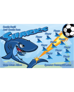 Sharks Soccer 13oz Vinyl Team Banner DIY Live Designer