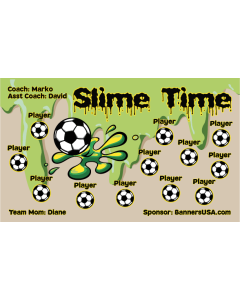 Slime Time Soccer 13oz Vinyl Team Banner DIY Live Designer
