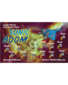 Sonic Boom Soccer 13oz Vinyl Team Banner DIY Live Designer