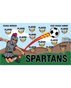 Spartans Soccer 13oz Vinyl Team Banner DIY Live Designer