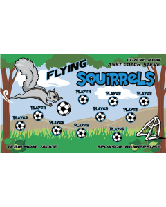 Flying Squirrels Soccer 13oz Vinyl Team Banner DIY Live Designer