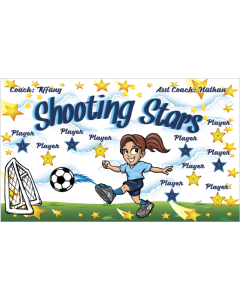 Shooting Stars Soccer 13oz Vinyl Team Banner DIY Live Designer