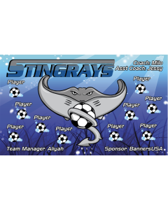 Stingrays Soccer 13oz Vinyl Team Banner DIY Live Designer