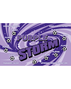 Purple Storm Soccer 13oz Vinyl Team Banner DIY Live Designer