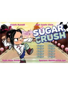 Sugar Crush Soccer 13oz Vinyl Team Banner DIY Live Designer