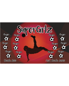 Supergirlz Soccer 13oz Vinyl Team Banner DIY Live Designer