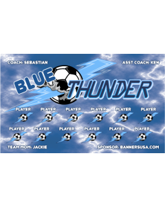 Blue Thunder Soccer 13oz Vinyl Team Banner DIY Live Designer