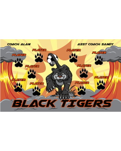 Black Tigers Soccer 13oz Vinyl Team Banner DIY Live Designer