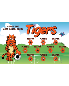 Tigers Soccer 13oz Vinyl Team Banner DIY Live Designer