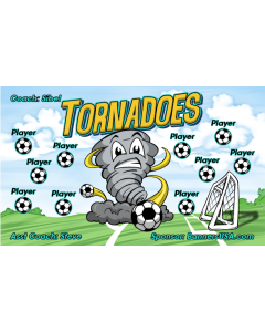 Tornadoes Soccer 13oz Vinyl Team Banner DIY Live Designer