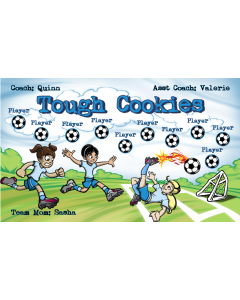 Tough Cookies Soccer 13oz Vinyl Team Banner DIY Live Designer