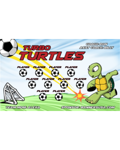 Turbo Turtles Soccer 13oz Vinyl Team Banner DIY Live Designer