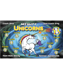 Unicorns Soccer 13oz Vinyl Team Banner DIY Live Designer