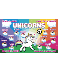 Unicorns Soccer 13oz Vinyl Team Banner DIY Live Designer