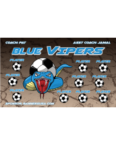 Blue Vipers Soccer 13oz Vinyl Team Banner DIY Live Designer