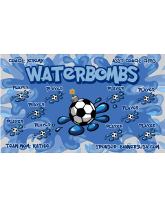 Waterbombs Soccer 13oz Vinyl Team Banner DIY Live Designer