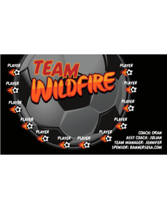 Team Wildfire Soccer 13oz Vinyl Team Banner DIY Live Designer