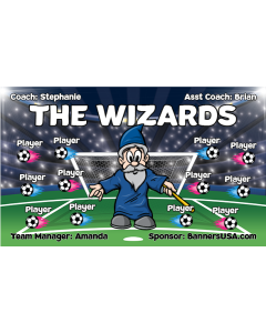 Wizards Soccer 13oz Vinyl Team Banner DIY Live Designer