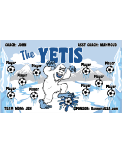 Yetis Soccer 13oz Vinyl Team Banner DIY Live Designer