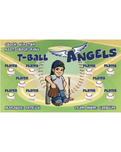 T-Ball Angels Baseball Vinyl Team Banner Live Designer