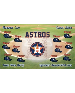 Astros Baseball Vinyl Team Banner Live Designer