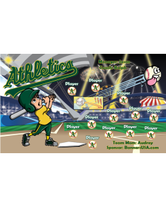 Athletics Baseball Vinyl Team Banner Live Designer