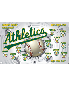 Athletics Baseball Vinyl Team Banner Live Designer