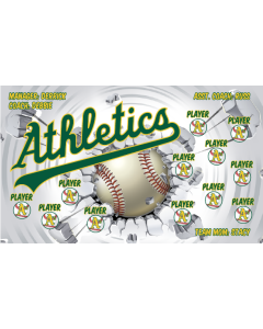Athletics Baseball 13oz Vinyl Team Banner DIY Live Designer