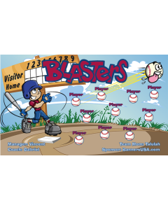 Blasters Baseball Vinyl Team Banner Live Designer