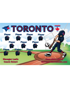 Blue Jays City Connect Baseball 13oz Vinyl Team Banner DIY Live Designer