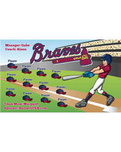 Braves Baseball 13oz Vinyl Team Banner DIY Live Designer