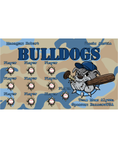 Bulldogs Baseball 13oz Vinyl Team Banner DIY Live Designer