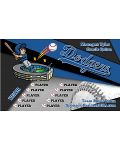 Dodgers Baseball 13oz Vinyl Team Banner DIY Live Designer