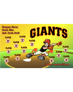 Giants Baseball 13oz Vinyl Team Banner DIY Live Designer