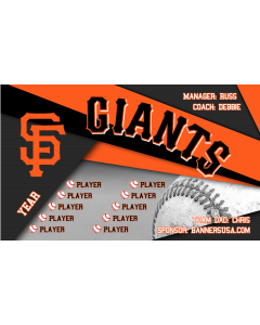 Giants Baseball 13oz Vinyl Team Banner DIY Live Designer
