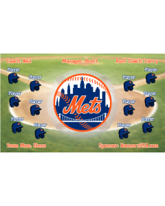 Mets Baseball 13oz Vinyl Team Banner DIY Live Designer